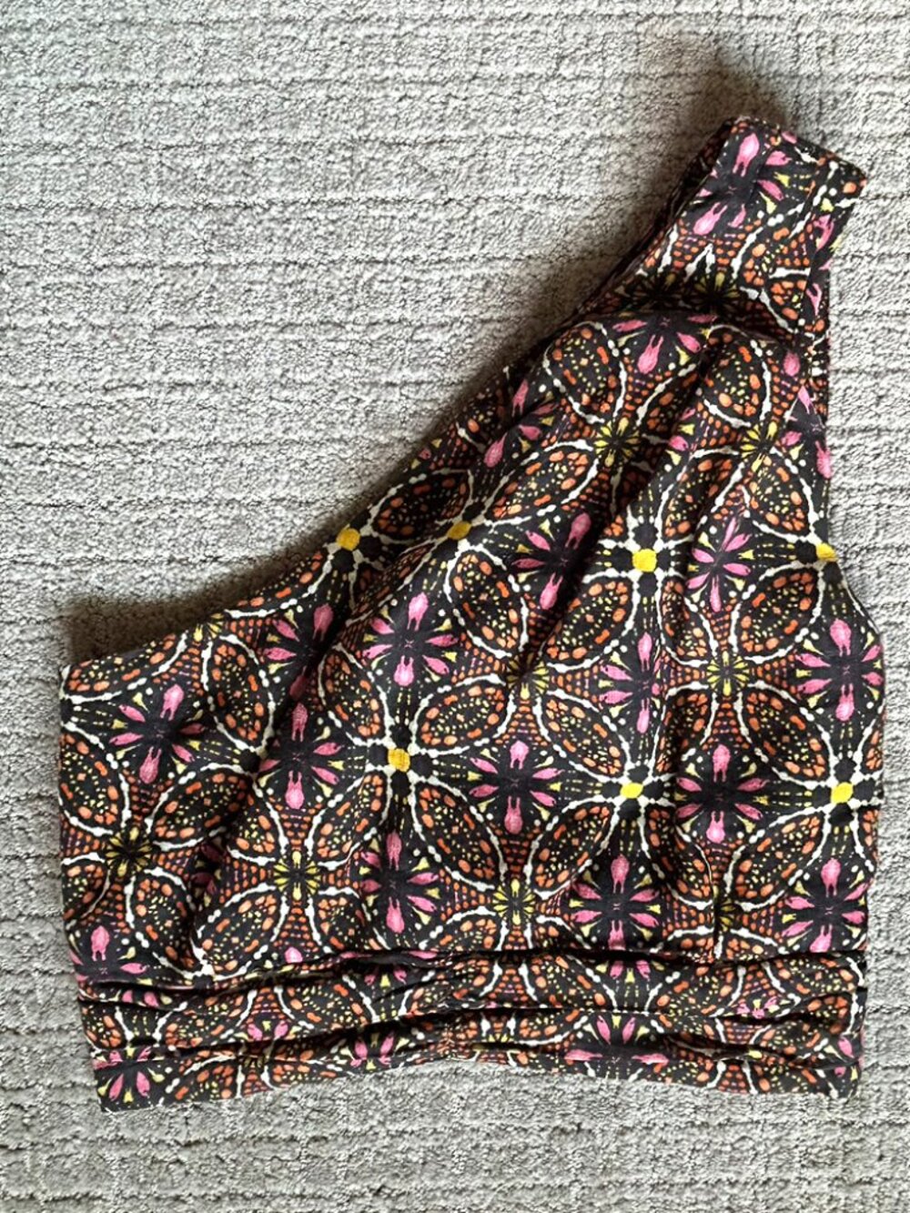 By Anthropologie One Shoulder Linen Cropped Top XS Very Good Condition